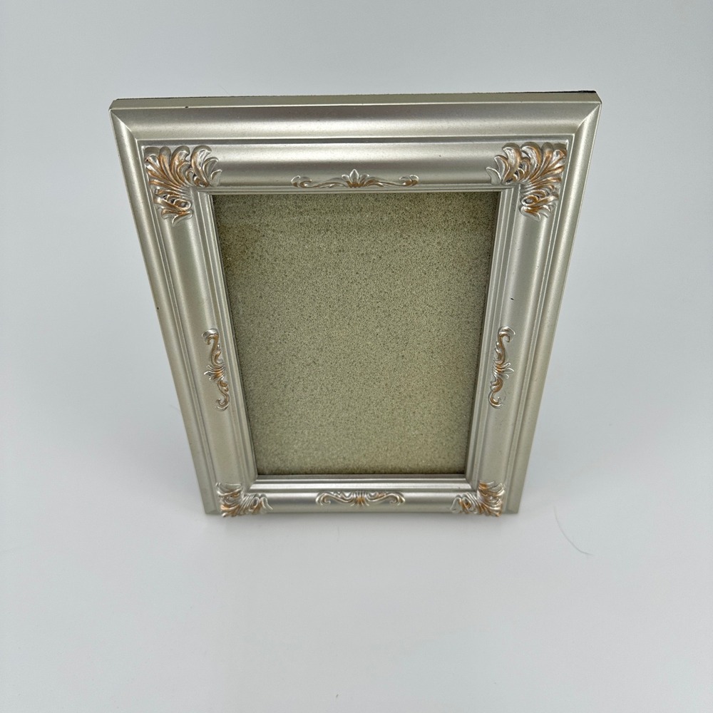 Burnes of Boston Champagne Silver Ornate 4x6 Picture Frame Scrollwork Decor